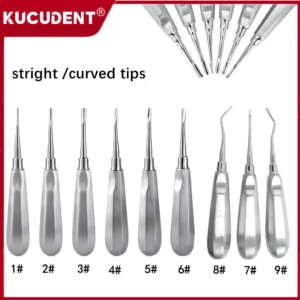 Dental Root Lift Elevators Teeth Extraction Pliers Surgery Apical Tip Extracting Implant Tools Straight Curved Minimally Forceps