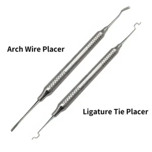 Dental Orthodontic Archwire Placer Dental Ligature Tie Placer Tool Twirl-on Module Arch Wire Placement Ligation Ring Holder
