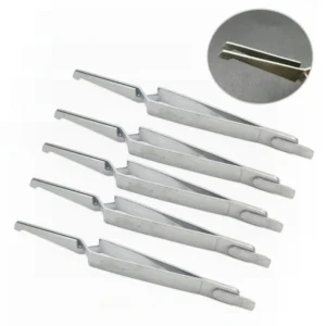 5PCS Dentistry Bracket Holder Tweezers Serrated Dentist Instrument Stainless Steel Orthodontic Forcep Plier For Dental Tools