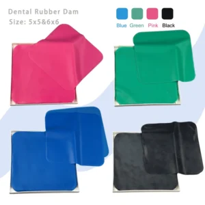 6x6 0.22mm Dental Rubber Dam Sheet Non-Sterile Natural Latex Rubber barrier Dams Dental Materials