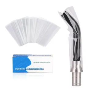 Dental Material Disposable Light Curing Head 200pcs/Box Protective Cover Light Guide Light Stick Sleeve 18*67MM/2.76*0.79 Inch
